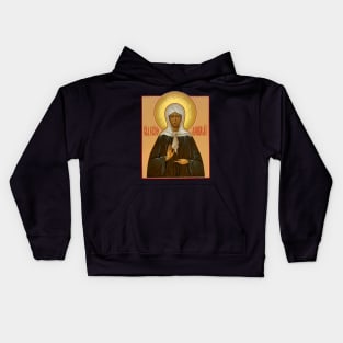 Russian Icon of Saint Matrona of Moscow, Russian Orthodox icon Kids Hoodie